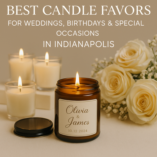 Custom candles from MXP Shop are a top choice for weddings, birthday parties, bridal showers, baby showers, and more.