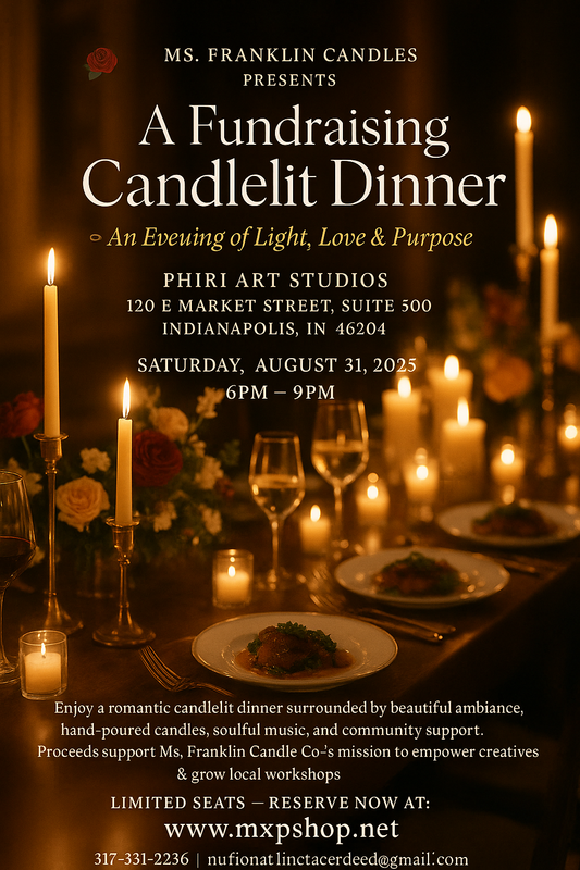 Msfranklin candles Fundraising Dinner  (Saturday August 31st 2025) 7PM-10pm