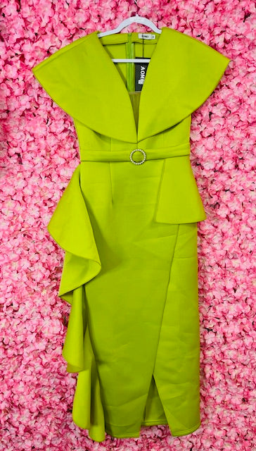 Lime Green Stylish Dress