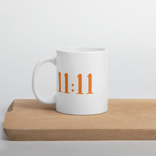 white ceramic coffee or tea mug with phrase 1111