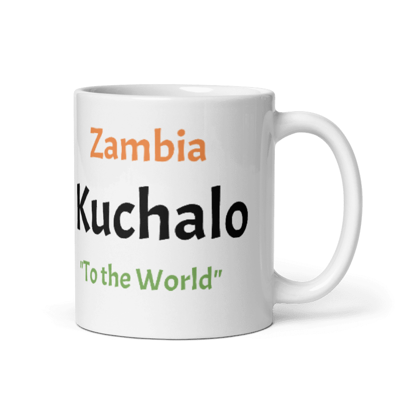 White Ceramic Mug "Zambia Kuchalo"