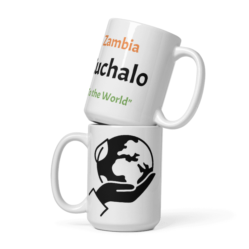 White Ceramic Mug "Zambia Kuchalo"