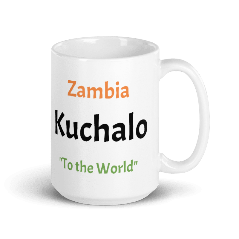 White Ceramic Mug "Zambia Kuchalo"